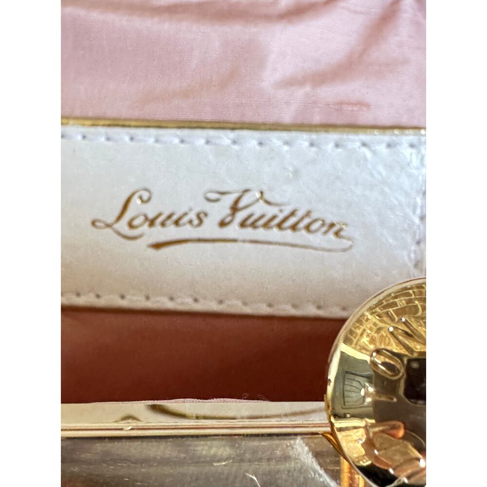 Louis Vuitton Aumoniere Satin Evening Bag Monogram White Multicolor 82723 - Picture 8 of 15